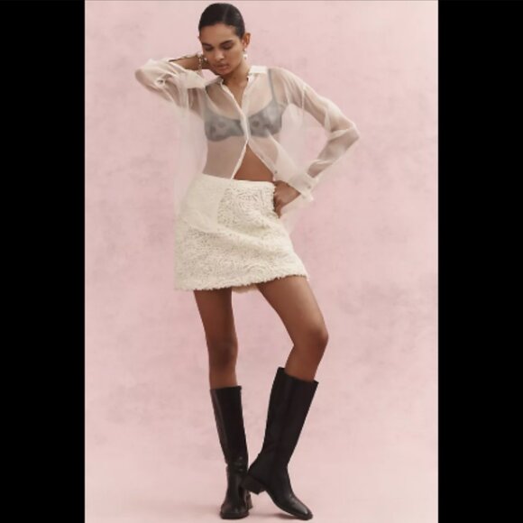 Brand New By Anthropologie Plush Tulle Mini Skirt - Picture 6 of 14